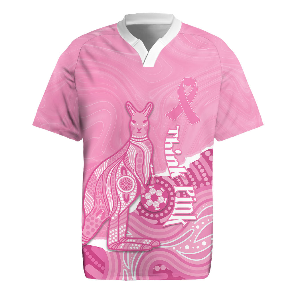Australia Soccer Breast Cancer Custom Rugby Jersey Think Pink Aussie Opal Aboriginal Art