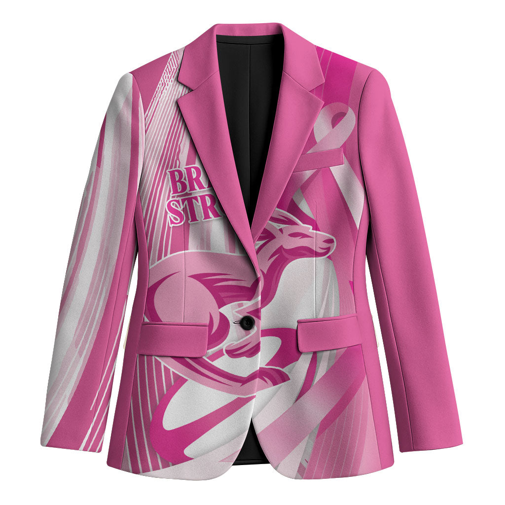 Australia Rugby Breast Cancer Personalised Blazer Brave Strong Pink Ribbon Sporty Style