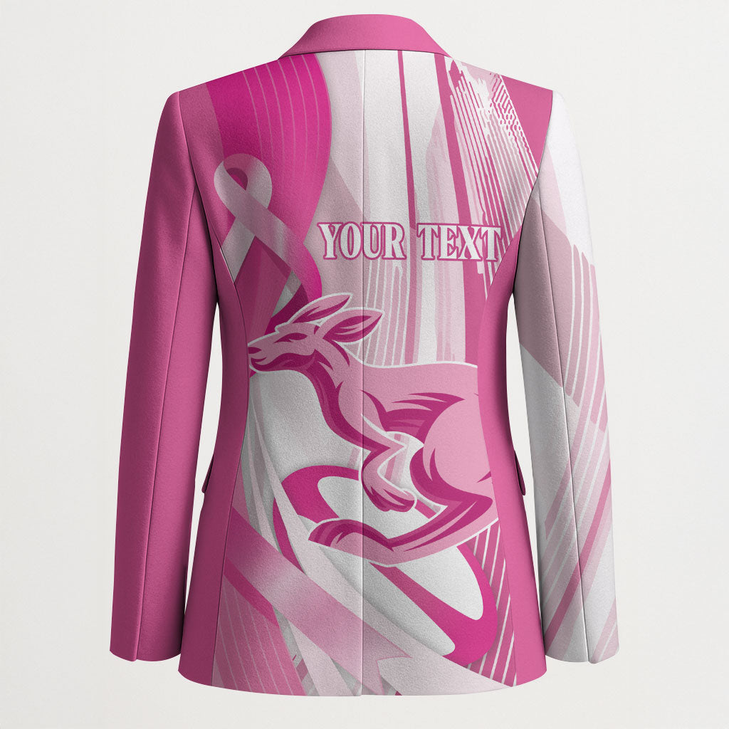 Australia Rugby Breast Cancer Personalised Blazer Brave Strong Pink Ribbon Sporty Style