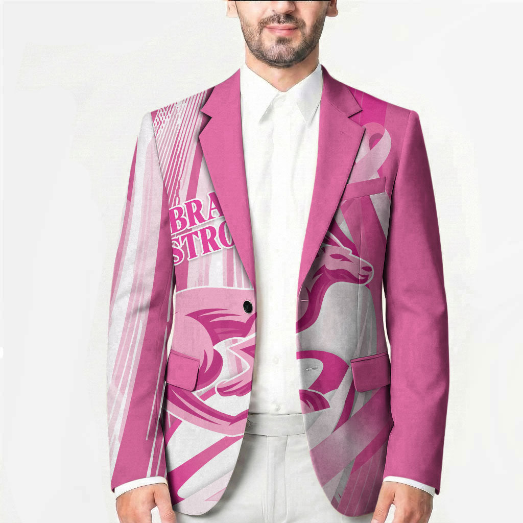 Australia Rugby Breast Cancer Personalised Blazer Brave Strong Pink Ribbon Sporty Style