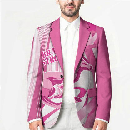 Australia Rugby Breast Cancer Personalised Blazer Brave Strong Pink Ribbon Sporty Style