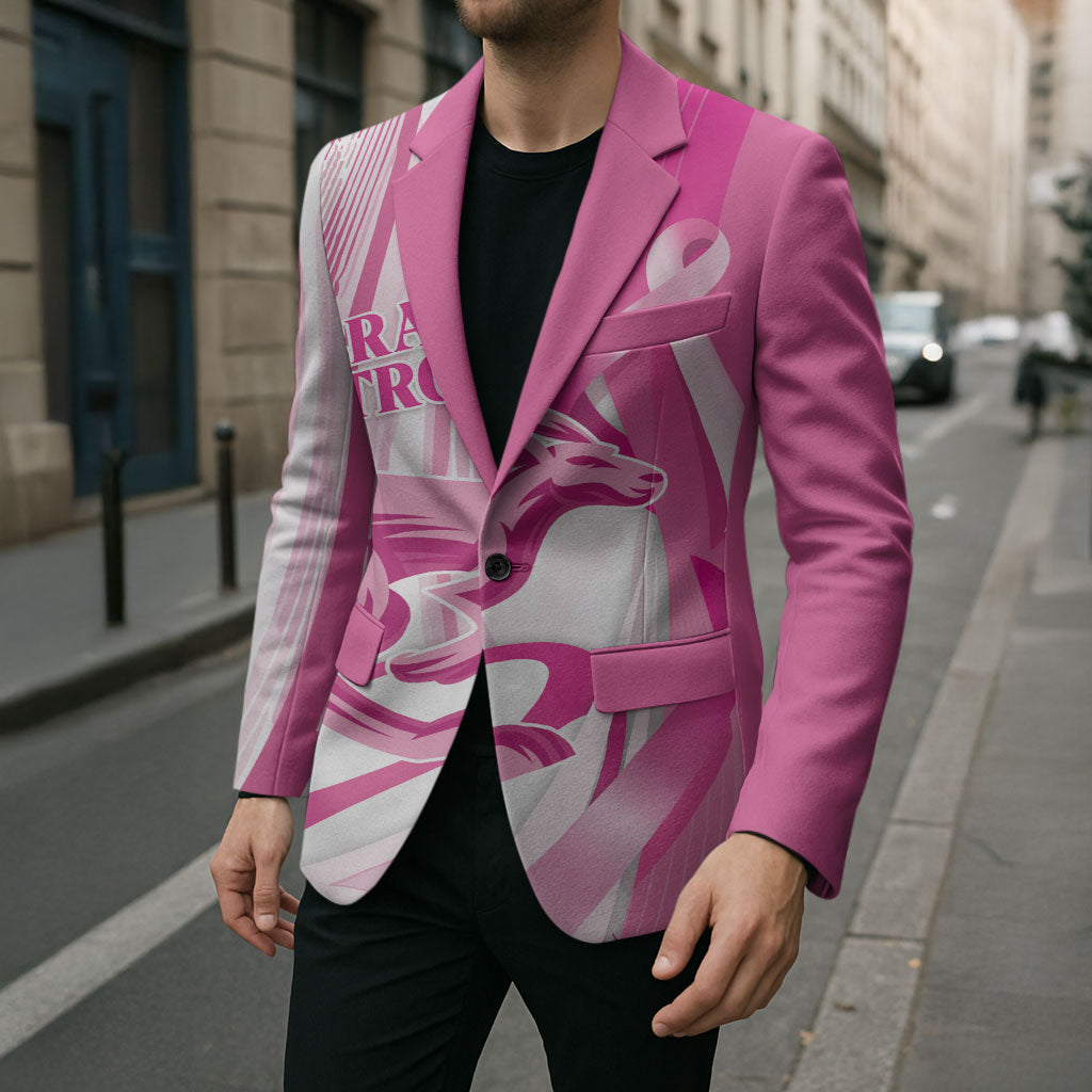 Australia Rugby Breast Cancer Personalised Blazer Brave Strong Pink Ribbon Sporty Style