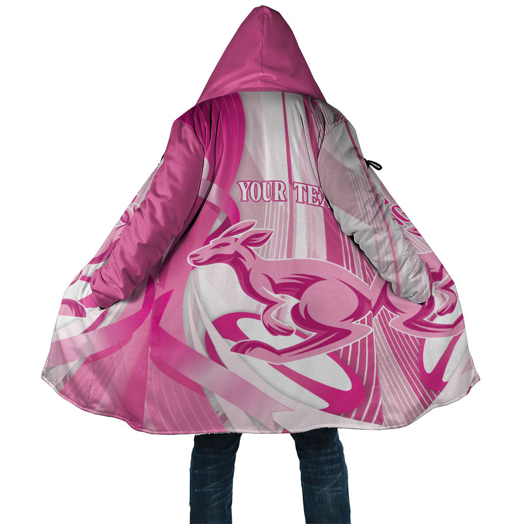Australia Rugby Breast Cancer Personalised Cloak Brave Strong Pink Ribbon Sporty Style