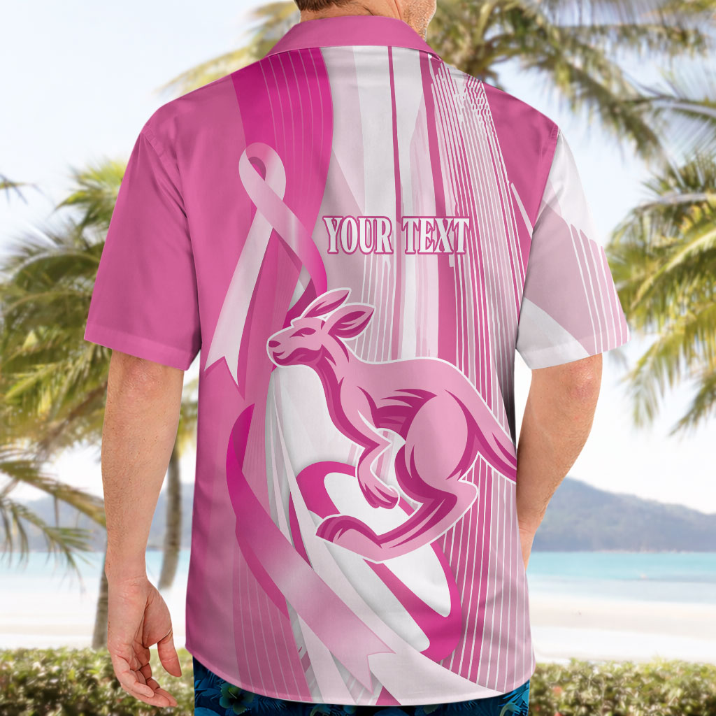 Australia Rugby Breast Cancer Personalised Hawaiian Shirt Brave Strong Pink Ribbon Sporty Style