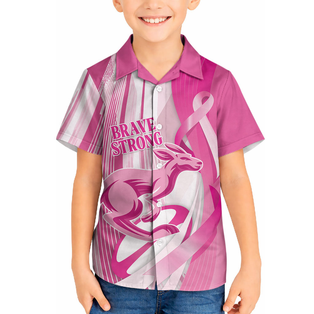 Australia Rugby Breast Cancer Personalised Hawaiian Shirt Brave Strong Pink Ribbon Sporty Style