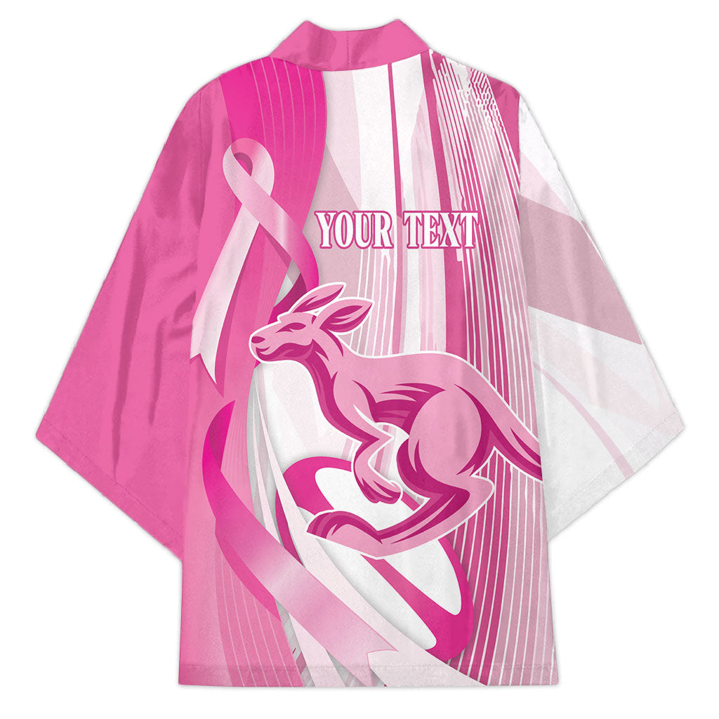 Australia Rugby Breast Cancer Personalised Kimono Brave Strong Pink Ribbon Sporty Style