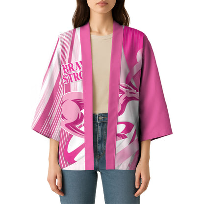 Australia Rugby Breast Cancer Personalised Kimono Brave Strong Pink Ribbon Sporty Style