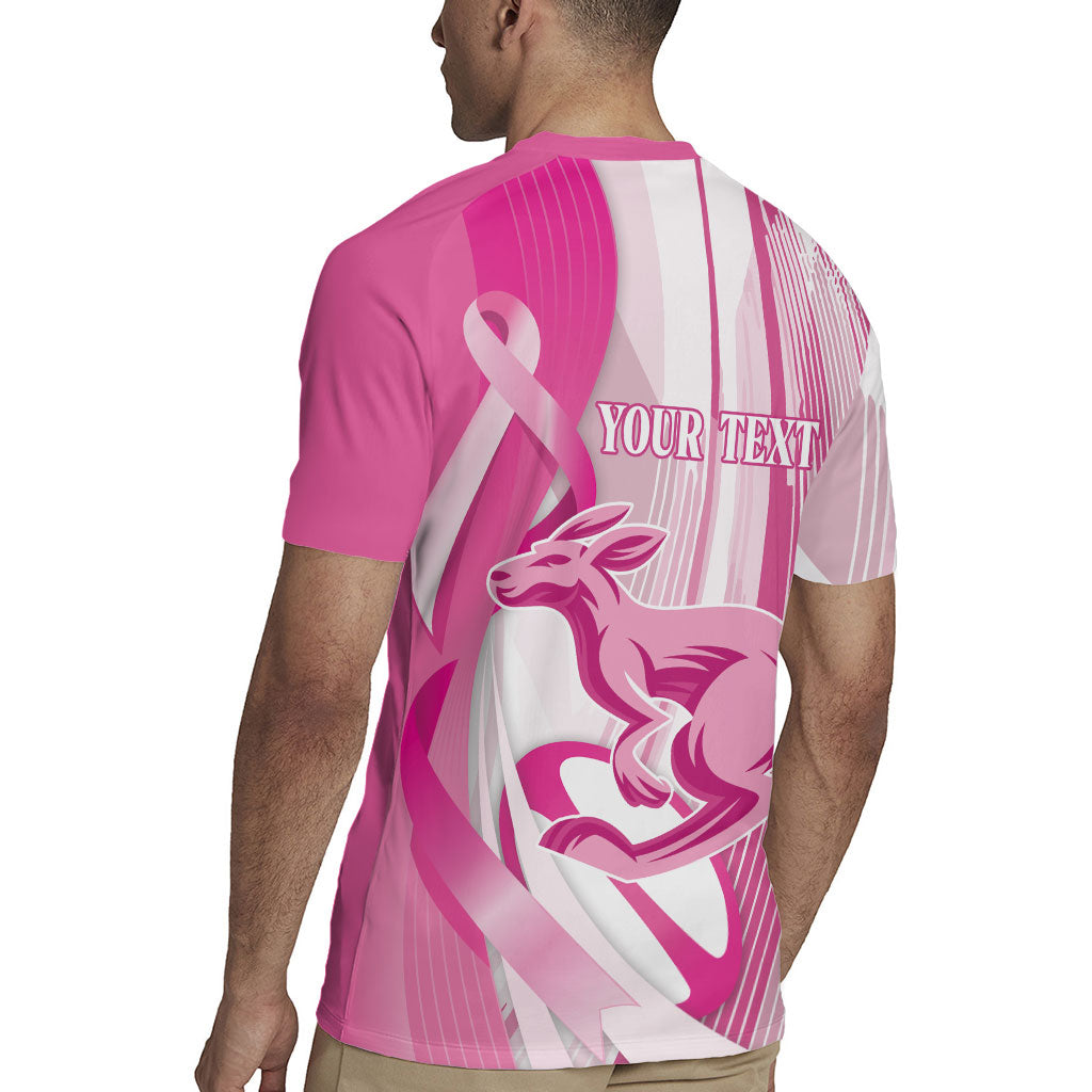 Australia Rugby Breast Cancer Personalised Rugby Jersey Brave Strong Pink Ribbon Sporty Style