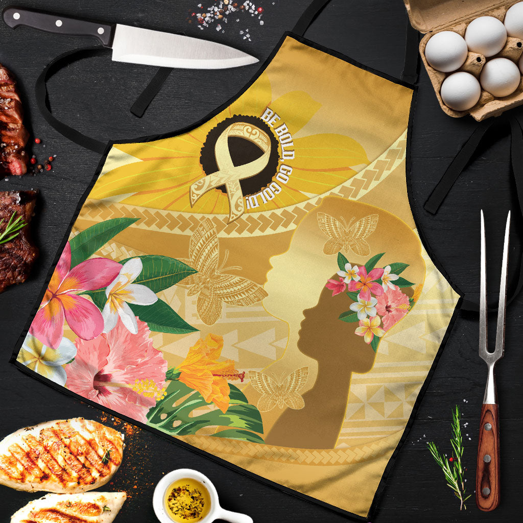 Polynesia Childhood Cancer Support Apron Be Bold Go Gold Polynesian Art