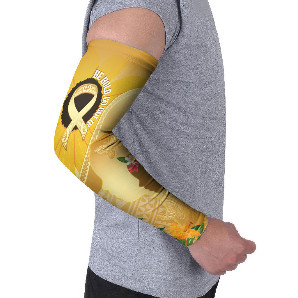 Polynesia Childhood Cancer Support Arm Sleeves Be Bold Go Gold Polynesian Art