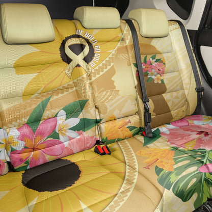 Polynesia Childhood Cancer Support Back Car Seat Cover Be Bold Go Gold Polynesian Art