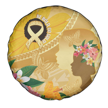 Polynesia Childhood Cancer Support Spare Tire Cover Be Bold Go Gold Polynesian Art