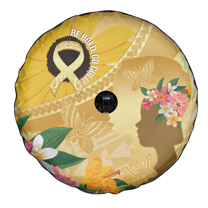 Polynesia Childhood Cancer Support Spare Tire Cover Be Bold Go Gold Polynesian Art