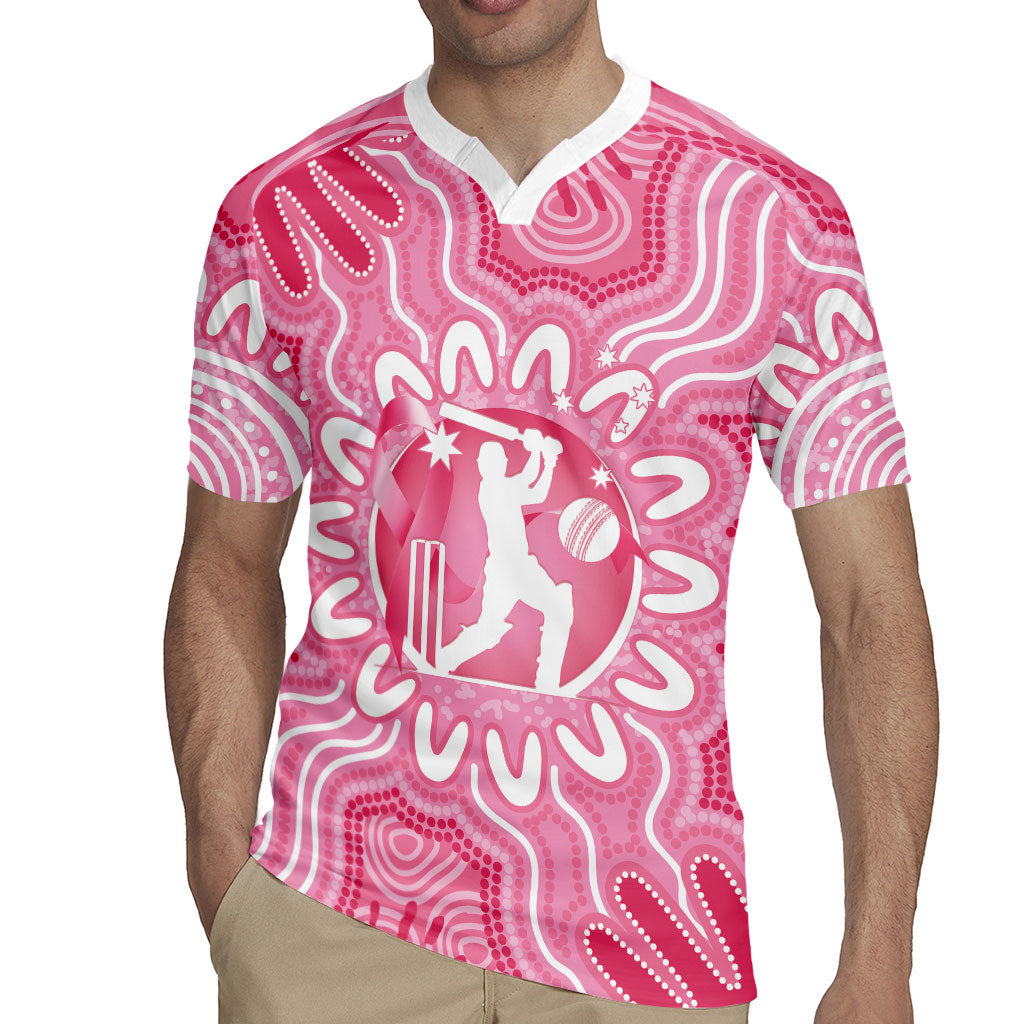 Australia Cricket Breast Cancer Personalised Rugby Jersey Pink Ribbon Aboriginal Art