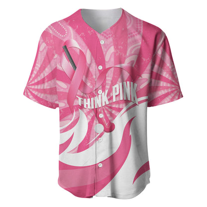 Australia Field Hockey Breast Cancer Personalised Baseball Jersey Think Pink Ribbon Aboriginal Art