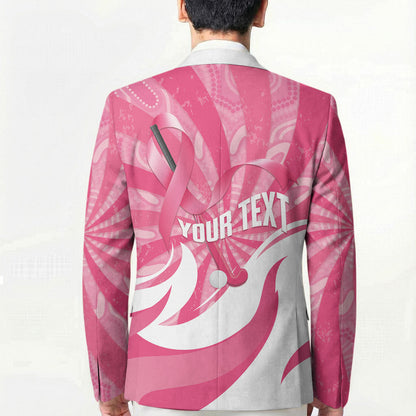 Australia Field Hockey Breast Cancer Personalised Blazer Think Pink Ribbon Aboriginal Art