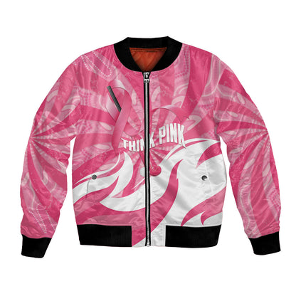 Australia Field Hockey Breast Cancer Personalised Bomber Jacket Think Pink Ribbon Aboriginal Art