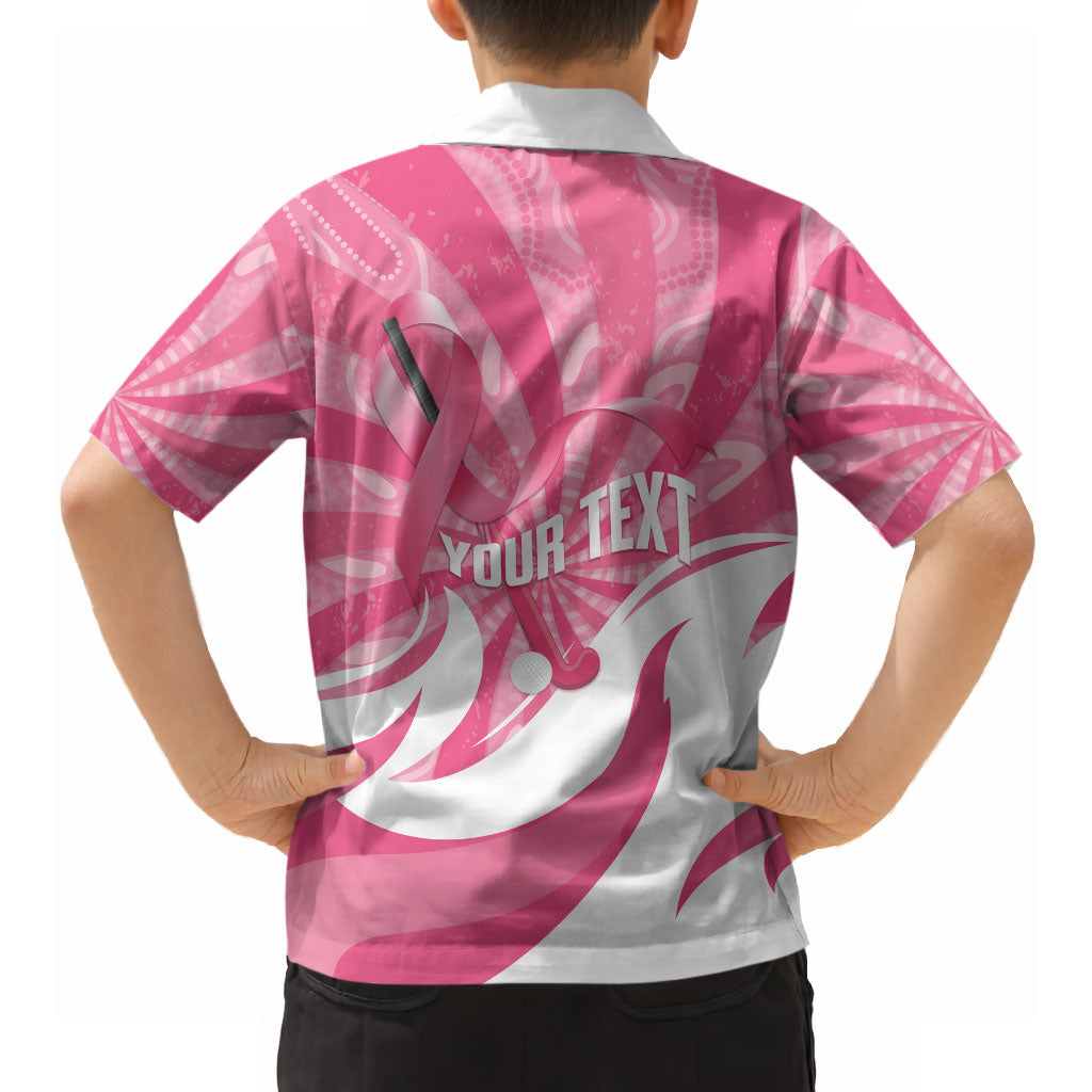 Australia Field Hockey Breast Cancer Personalised Hawaiian Shirt Think Pink Ribbon Aboriginal Art