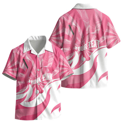 Australia Field Hockey Breast Cancer Personalised Kid Hawaiian Shirt Think Pink Ribbon Aboriginal Art