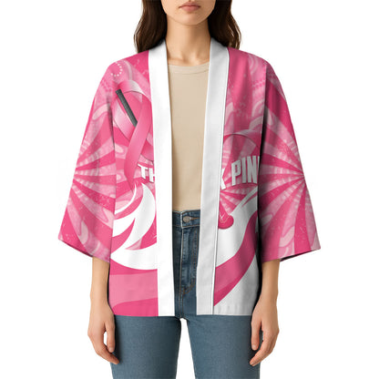 Australia Field Hockey Breast Cancer Personalised Kimono Think Pink Ribbon Aboriginal Art
