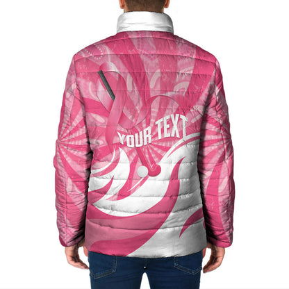 Australia Field Hockey Breast Cancer Personalised Padded Jacket Think Pink Ribbon Aboriginal Art