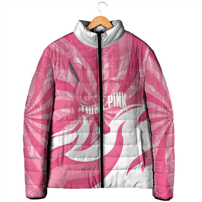 Australia Field Hockey Breast Cancer Personalised Padded Jacket Think Pink Ribbon Aboriginal Art