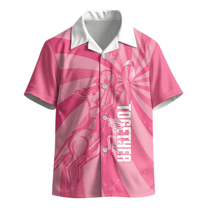 Australia Netball Breast Cancer Personalised Kid Hawaiian Shirt Aussie Kangaroo Together We Can