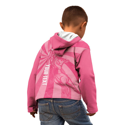 Australia Netball Breast Cancer Personalised Kid Hoodie Aussie Kangaroo Together We Can