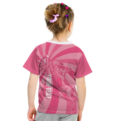 Australia Netball Breast Cancer Personalised Kid T Shirt Aussie Kangaroo Together We Can