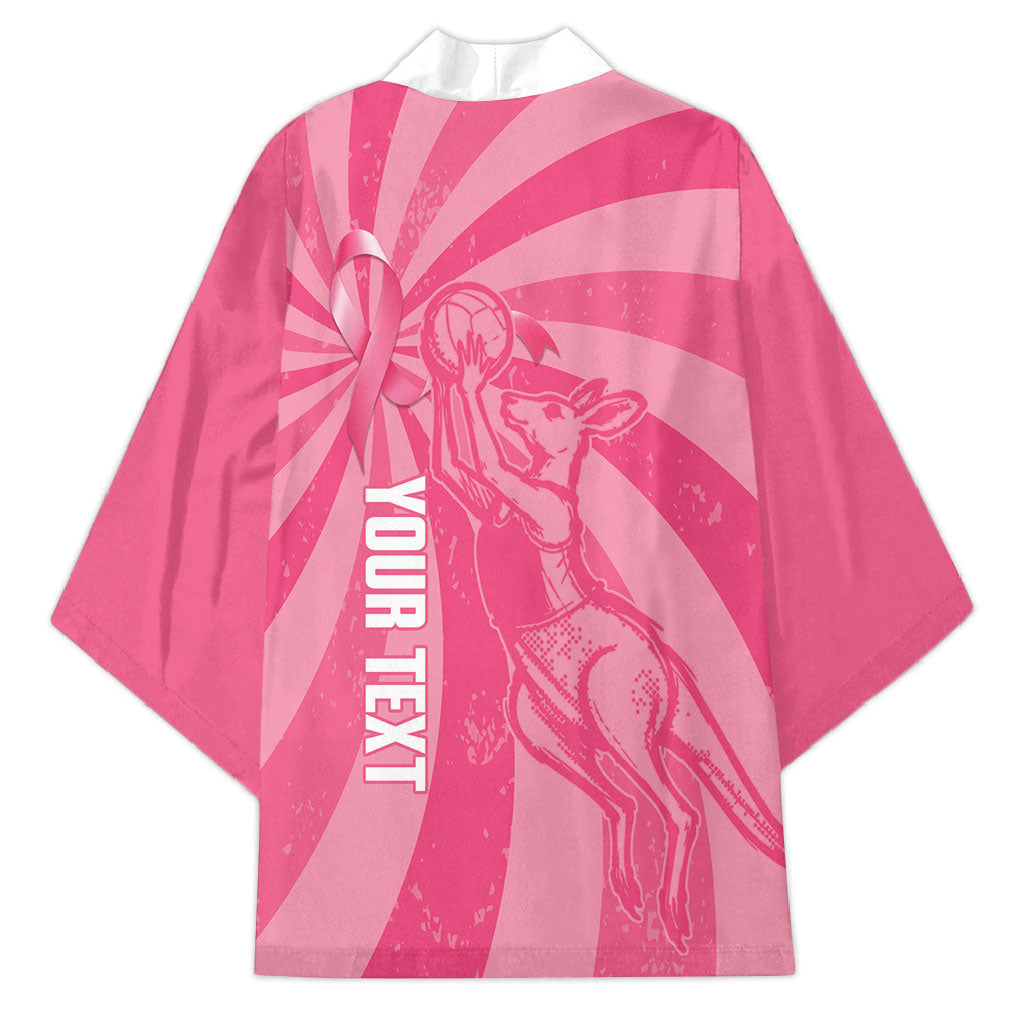 Australia Netball Breast Cancer Personalised Kimono Aussie Kangaroo Together We Can