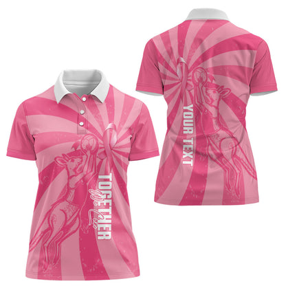 Australia Netball Breast Cancer Personalised Women Polo Shirt Aussie Kangaroo Together We Can