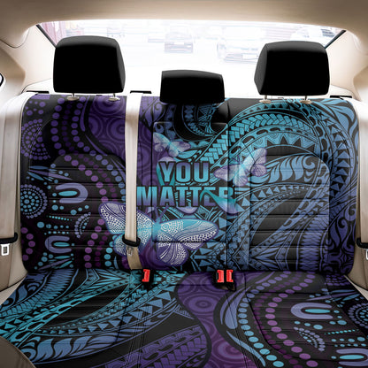 You Matter Suicide Prevention Back Car Seat Cover Butterfly Aboriginal Mix Polynesian Pattern