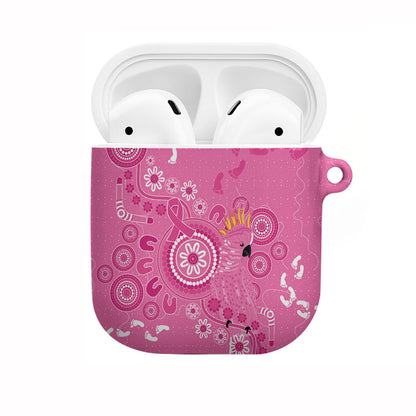 Pink Ribbon Australia AirPods Case Breast Cancer Support Aboriginal Cacatua leadbeateri
