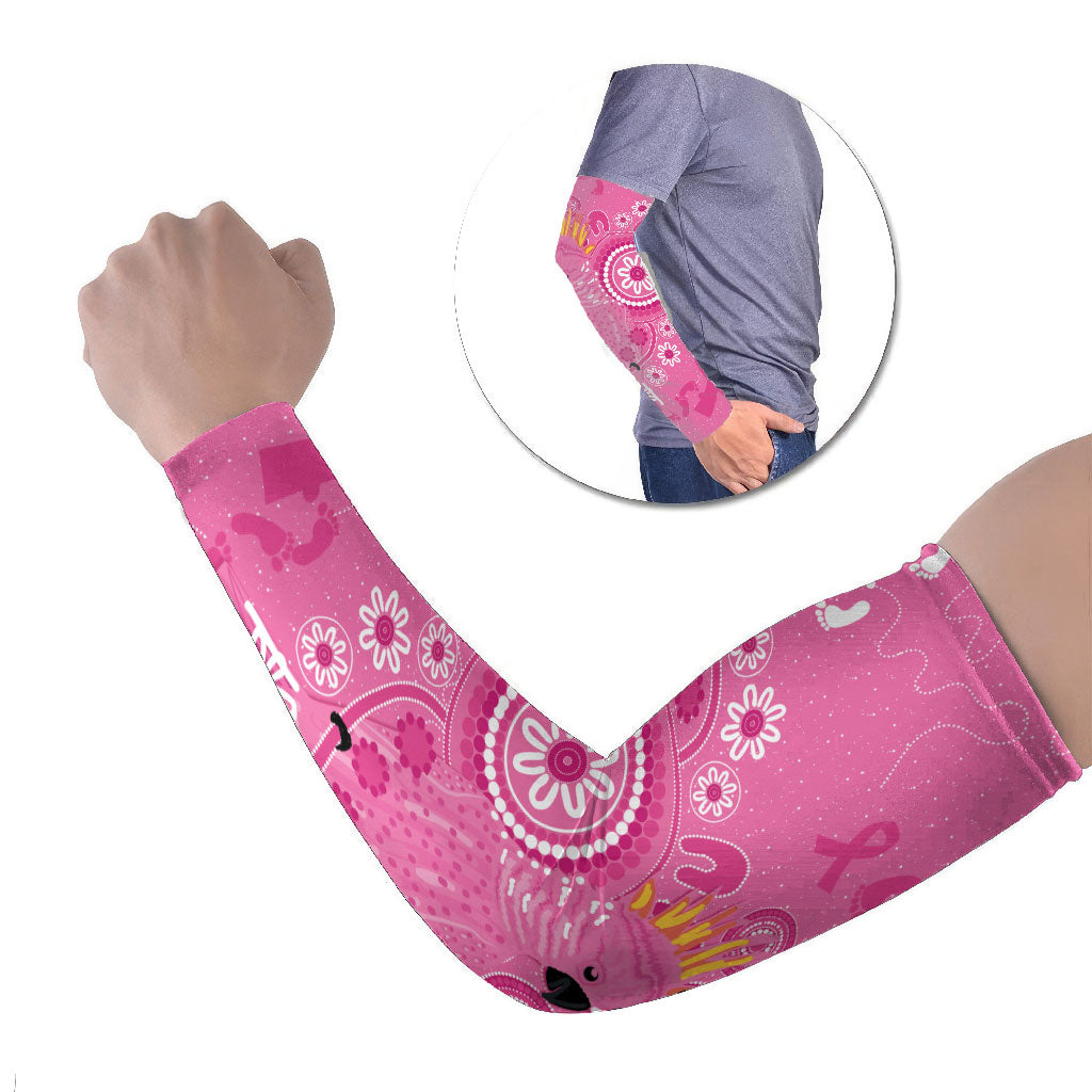 Pink Ribbon Australia Arm Sleeves Breast Cancer Support Aboriginal Cacatua leadbeateri