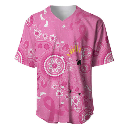 Pink Ribbon Australia Baseball Jersey Breast Cancer Support Aboriginal Cacatua leadbeateri
