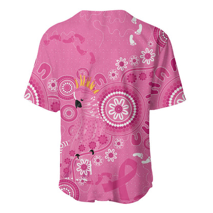 Pink Ribbon Australia Baseball Jersey Breast Cancer Support Aboriginal Cacatua leadbeateri