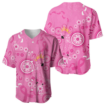 Pink Ribbon Australia Baseball Jersey Breast Cancer Support Aboriginal Cacatua leadbeateri