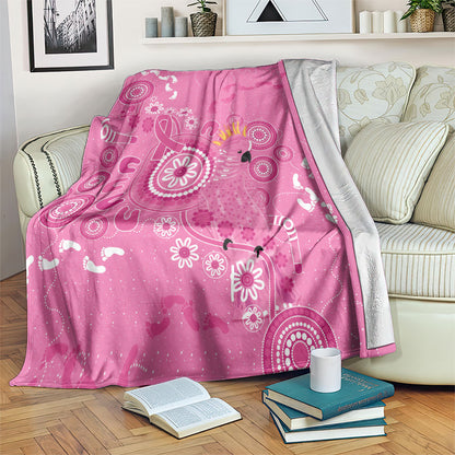Pink Ribbon Australia Blanket Breast Cancer Support Aboriginal Cacatua leadbeateri