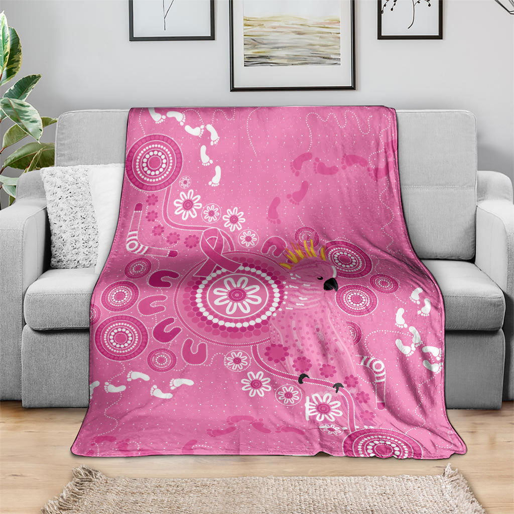 Pink Ribbon Australia Blanket Breast Cancer Support Aboriginal Cacatua leadbeateri