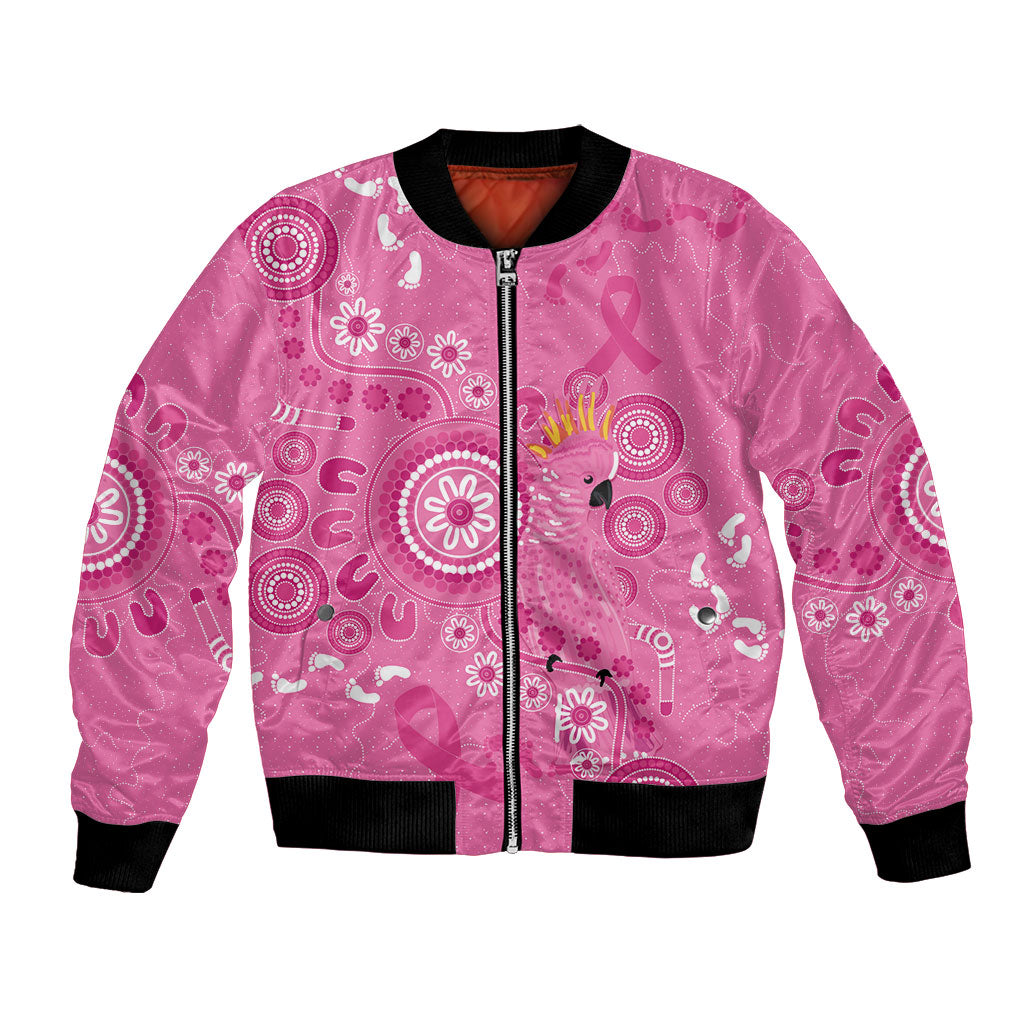 Pink Ribbon Australia Bomber Jacket Breast Cancer Support Aboriginal Cacatua leadbeateri