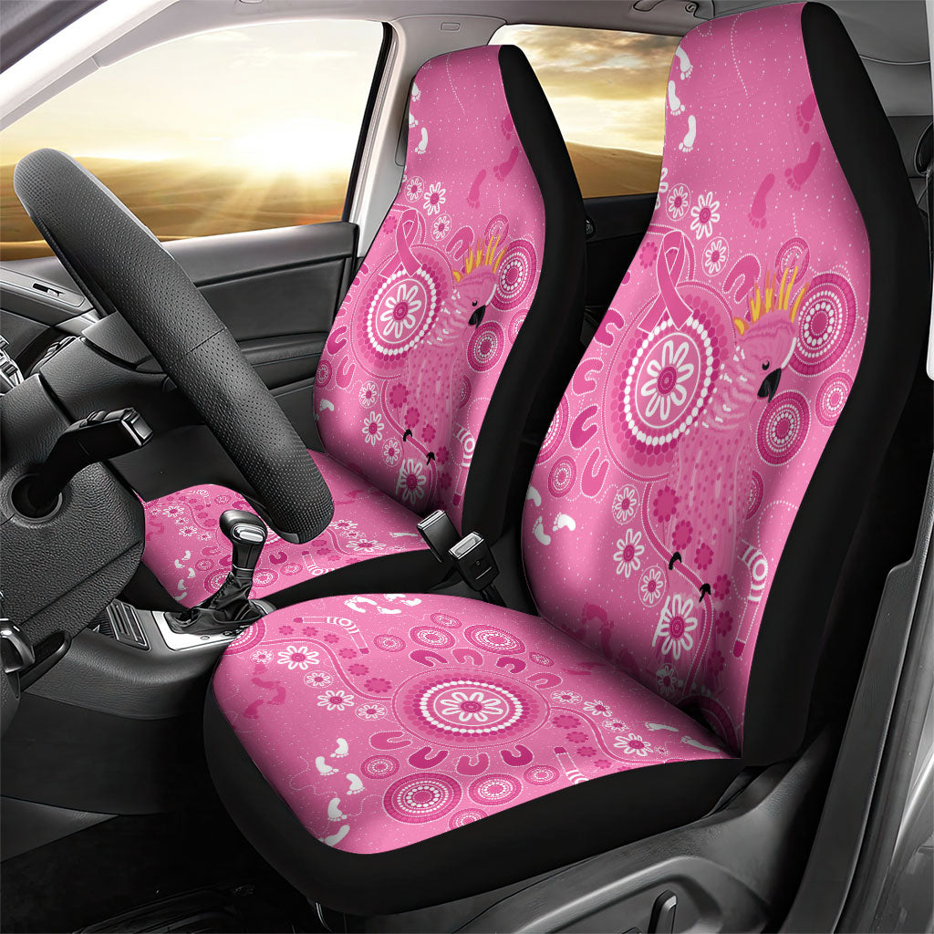 Pink Ribbon Australia Car Seat Cover Breast Cancer Support Aboriginal Cacatua leadbeateri