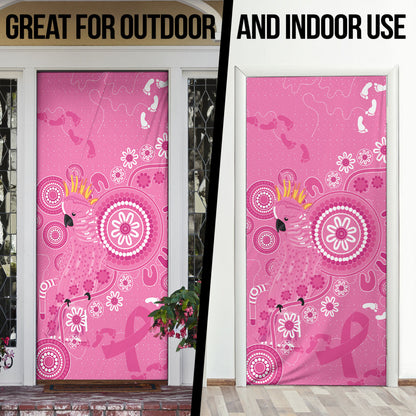 Pink Ribbon Australia Door Cover Breast Cancer Support Aboriginal Cacatua leadbeateri