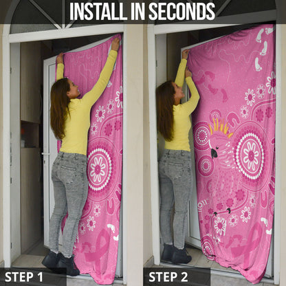 Pink Ribbon Australia Door Cover Breast Cancer Support Aboriginal Cacatua leadbeateri