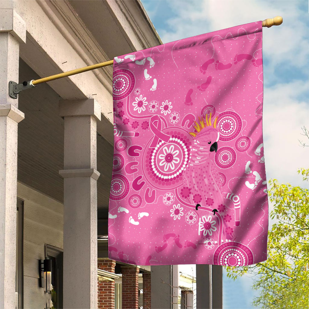 Pink Ribbon Australia Garden Flag Breast Cancer Support Aboriginal Cacatua leadbeateri