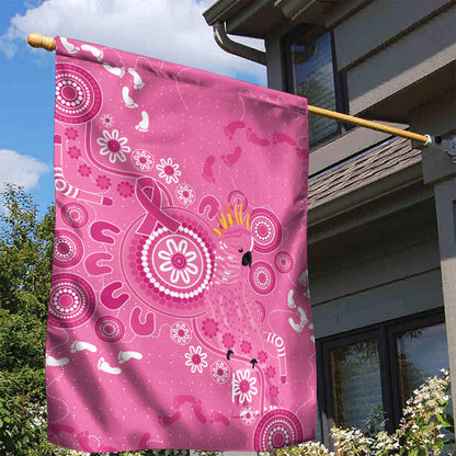 Pink Ribbon Australia Garden Flag Breast Cancer Support Aboriginal Cacatua leadbeateri
