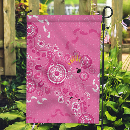 Pink Ribbon Australia Garden Flag Breast Cancer Support Aboriginal Cacatua leadbeateri