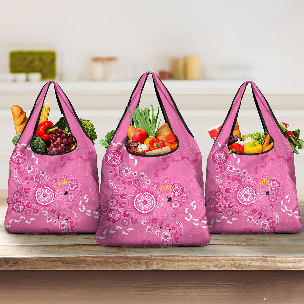 Pink Ribbon Australia Grocery Bag Breast Cancer Support Aboriginal Cacatua leadbeateri