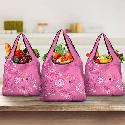 Pink Ribbon Australia Grocery Bag Breast Cancer Support Aboriginal Cacatua leadbeateri