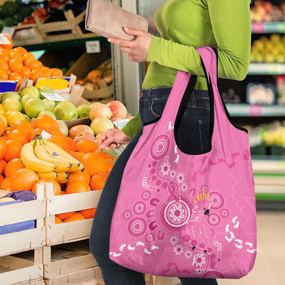 Pink Ribbon Australia Grocery Bag Breast Cancer Support Aboriginal Cacatua leadbeateri