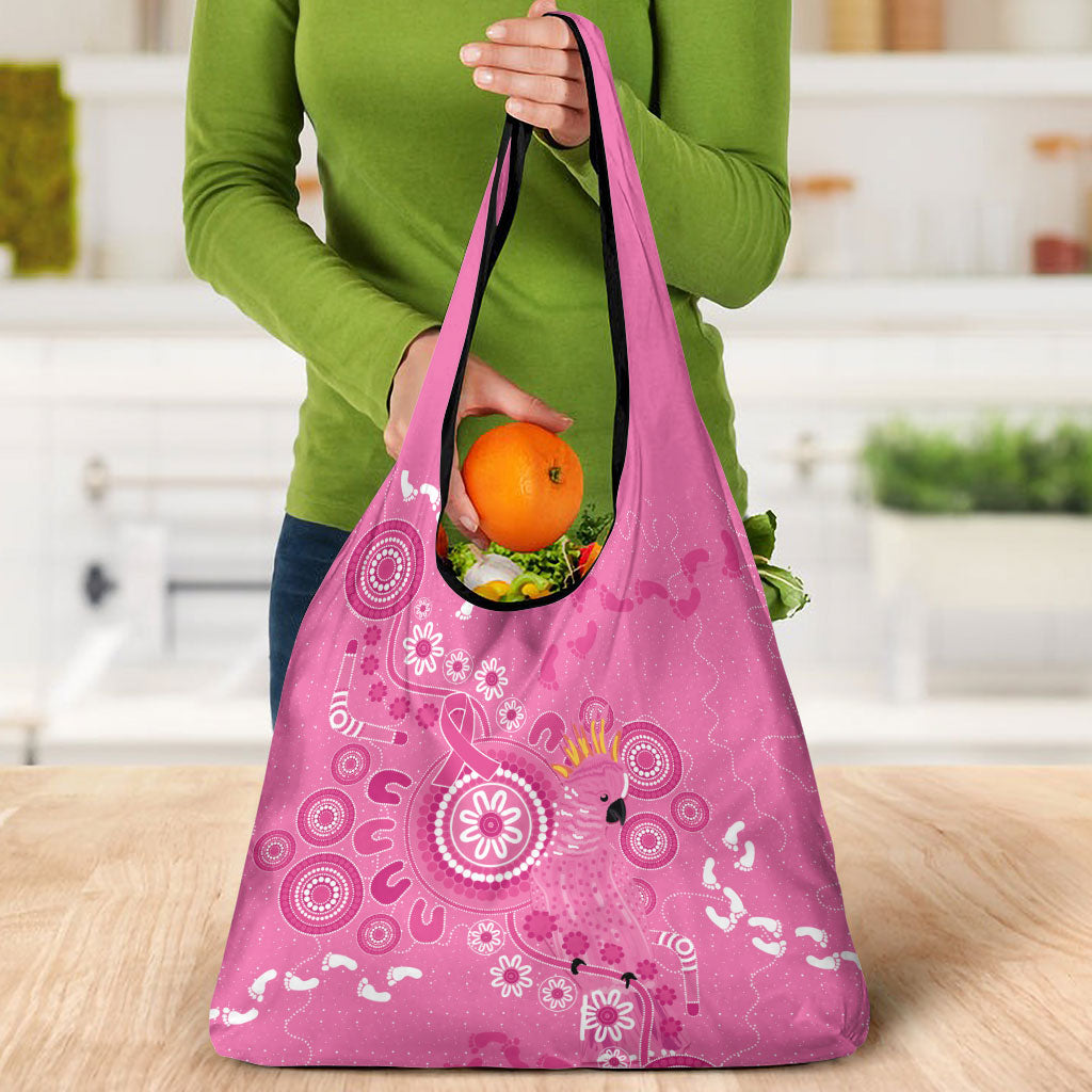 Pink Ribbon Australia Grocery Bag Breast Cancer Support Aboriginal Cacatua leadbeateri